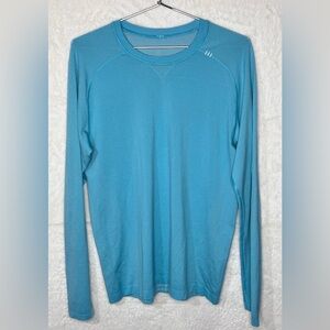 Lululemon Men's Blue Long Sleeve Shirt